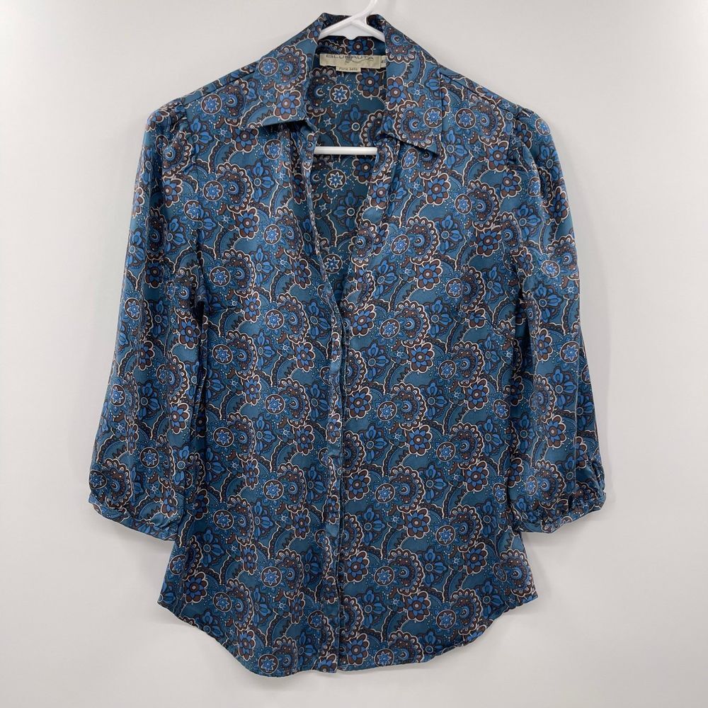 WOMENS Blunauta silk button up‎ blouse size 40